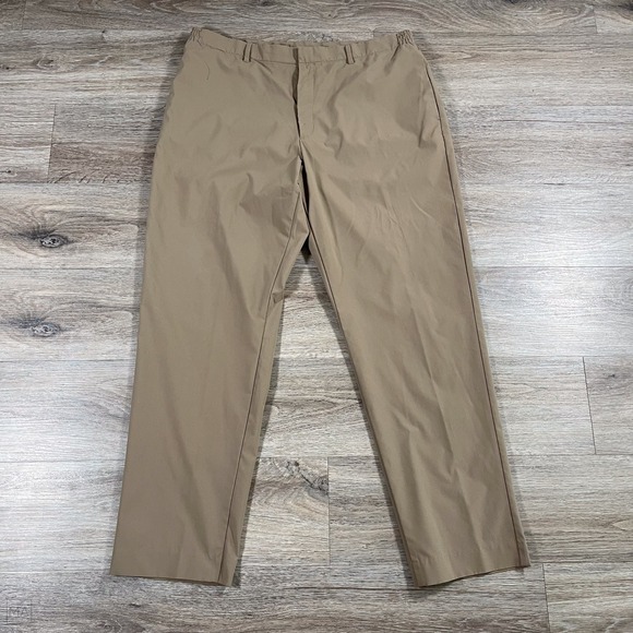 Uniqlo x Theory‎ Men's Pants Straight Leg Casual Office Size XL Brown - Picture 1 of 10